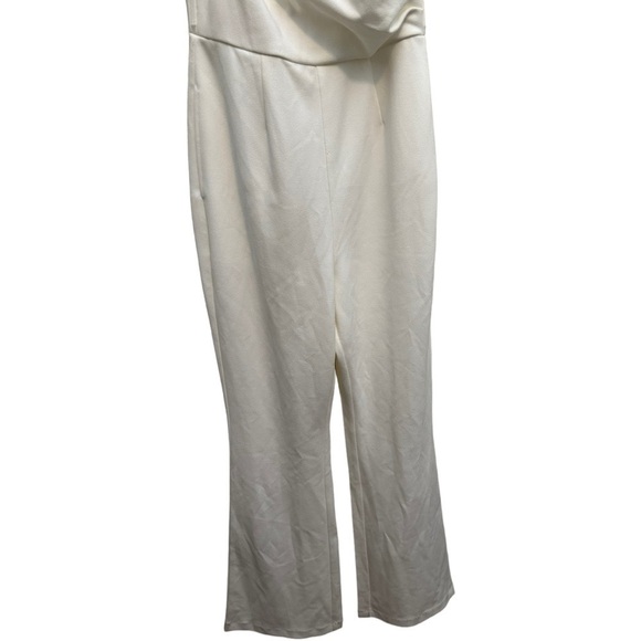 CHELSEA 28 OFF THE SHOULDER JUMPSUIT IN IVORY CLOUD - Picture 7 of 13